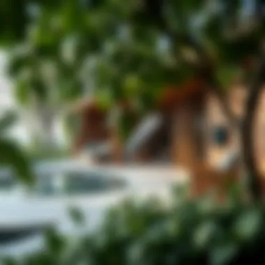 Natural surroundings of فندق حتا highlighting integration with the environment