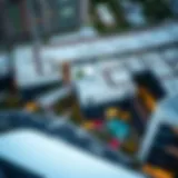 Aerial view of Creekside 18 showcasing modern architecture