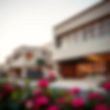 Stunning Architecture of Damac Fendi Villas Luxurious exterior view of Damac Fendi Villas showcasing modern architecture