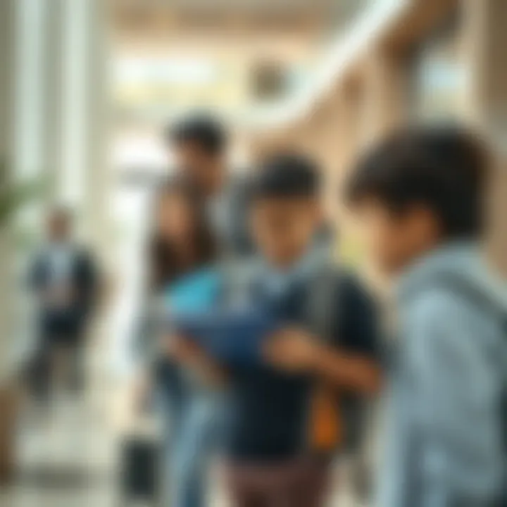 Parents and children exploring educational options in Damac Hills 2, symbolizing the decision-making process.