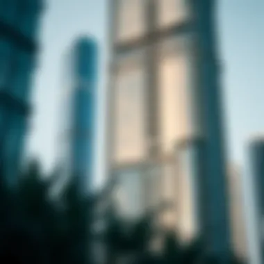 Architectural Design of Dana Tower Architectural details showcasing Dana Tower's modern design.