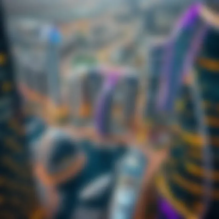 Aerial view showcasing the Dubai Marina surrounding area