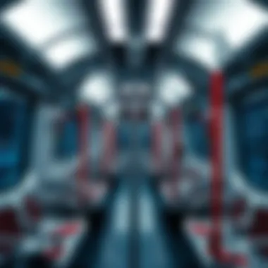 Interior of a modern Dubai Metro train