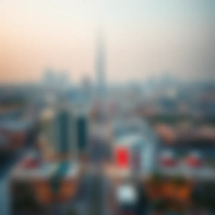 Aerial view of Dubai's real estate market highlighting elite neighborhoods