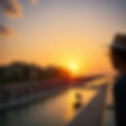Stunning view of Emaar Beachfront at sunset
