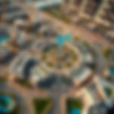 Aerial Perspective of Emaar's Development Area Aerial view of the project location in Dubai