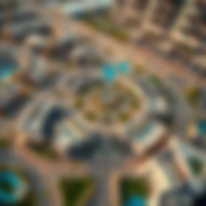 Aerial Perspective of Emaar's Development Area Aerial view of the project location in Dubai