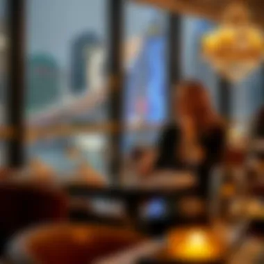 Elegant Dining in Dubai Couple enjoying a luxurious dining experience with elegant ambiance