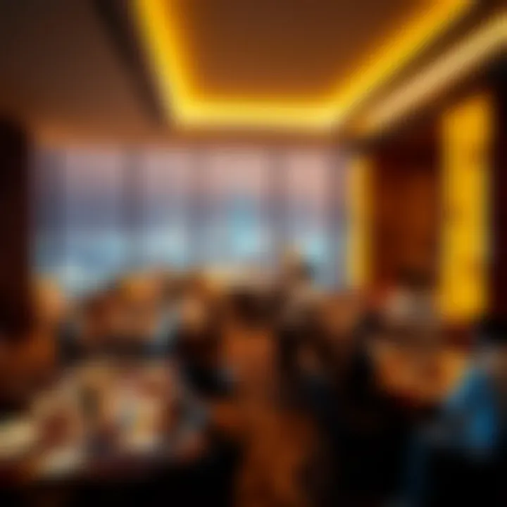 An Unforgettable Dining Experience Guests enjoying their meals with a stunning backdrop