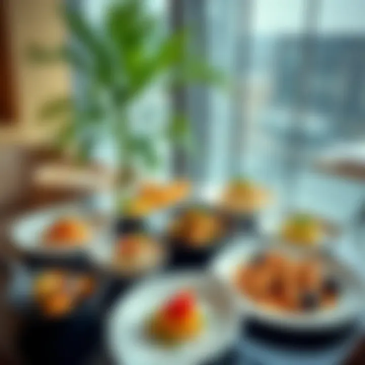 A Symphony of Culinary Offerings Plated gourmet dishes from various cuisines