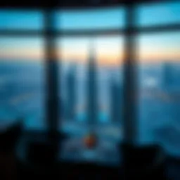 Panoramic view from Etihad Towers restaurant
