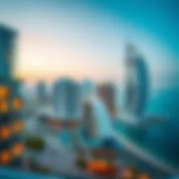 A panoramic view of Jumeirah Beach Residence showcasing modern architecture