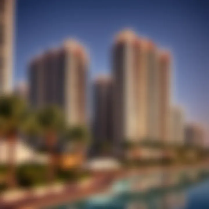 Modern residential buildings in JBR with stunning seaside views