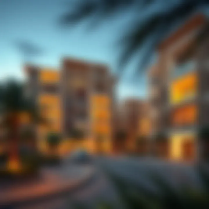 Architectural Designs of Al Qasis Apartments Modern apartment buildings in Al Qasis highlighting architectural designs