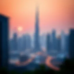 Stunning view of Burj Daman against the Dubai skyline