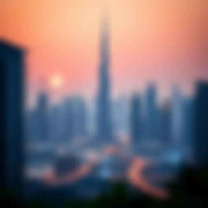 Stunning view of Burj Daman against the Dubai skyline