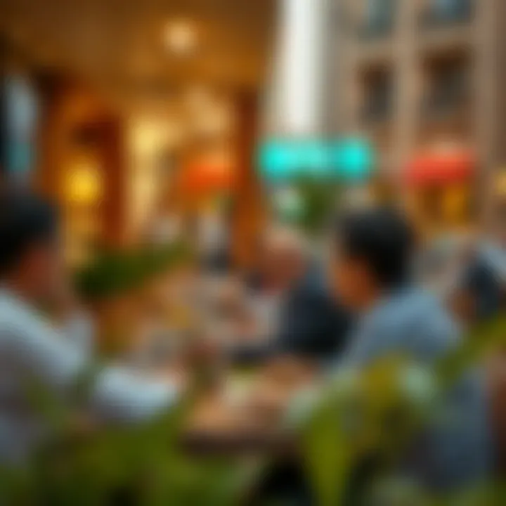 Authentic Dining Near Affordable Hotels Guest enjoying local dining experience near hotel