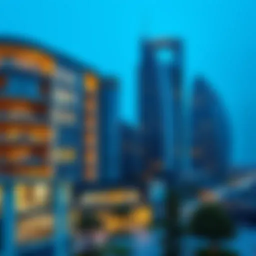 Architectural Marvel of عجمان كورنيش ريزيدنس Stunning view of عجمان كورنيش ريزيدنس showcasing its modern architecture