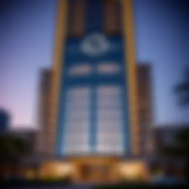 Facade of Al Fahad Tower 1 Stunning facade of Al Fahad Tower 1 showcasing modern architecture