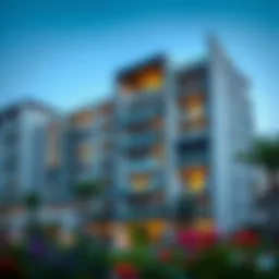 Stunning exterior view of Al Narah Apartments showcasing modern architecture