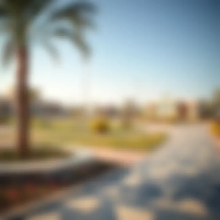 Beautiful landscaped parks and recreational areas in Al Ruwaya