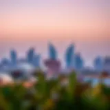 Stunning skyline view of Al Ruwaya showcasing modern architecture