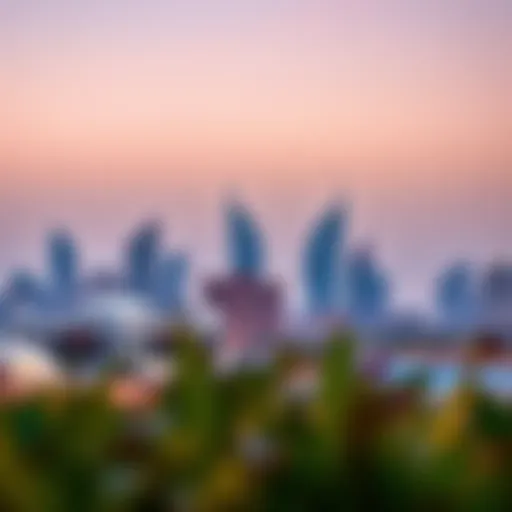 Stunning skyline view of Al Ruwaya showcasing modern architecture