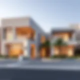 Stunning exterior view of Al Sarfa Villas showcasing modern architecture