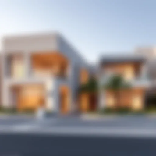 Stunning exterior view of Al Sarfa Villas showcasing modern architecture