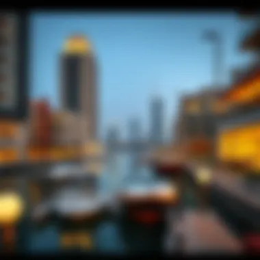 Breathtaking Waterfront Charm Vibrant waterfront views at Al Seef in Dubai