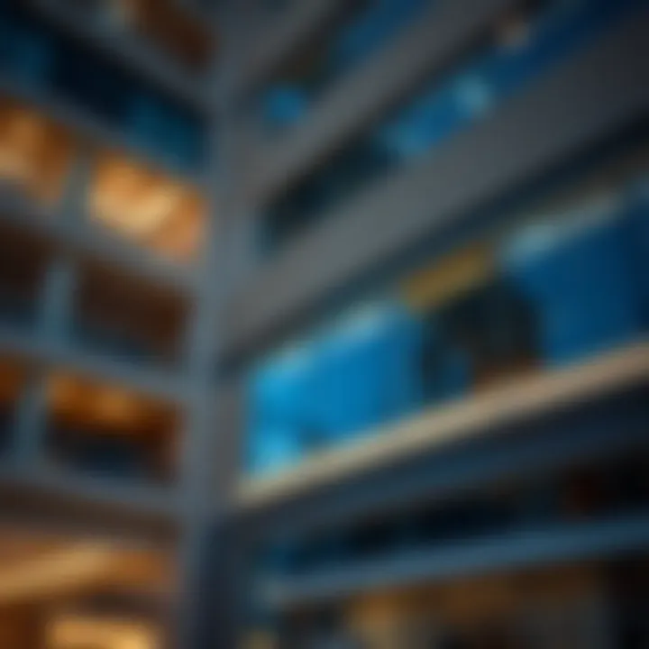 Architectural details of the Al Tayer Building showcasing its unique design