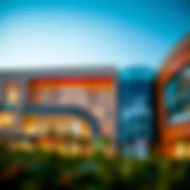 Exterior view of Al Wahda Mall showcasing its modern architecture