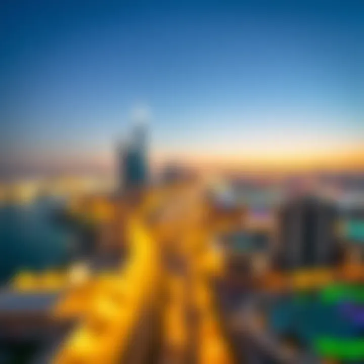 Breathtaking Skyline Views from Al Waleed Paradise Panoramic view of Dubai skyline from Al Waleed Paradise