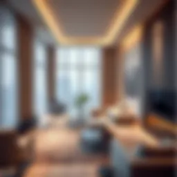 Luxurious apartment interior showcasing modern design