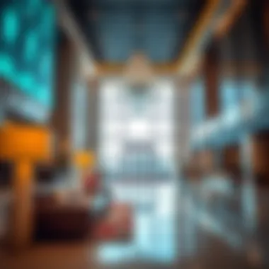 Luxurious lobby interior of API Tower highlighting elegant design