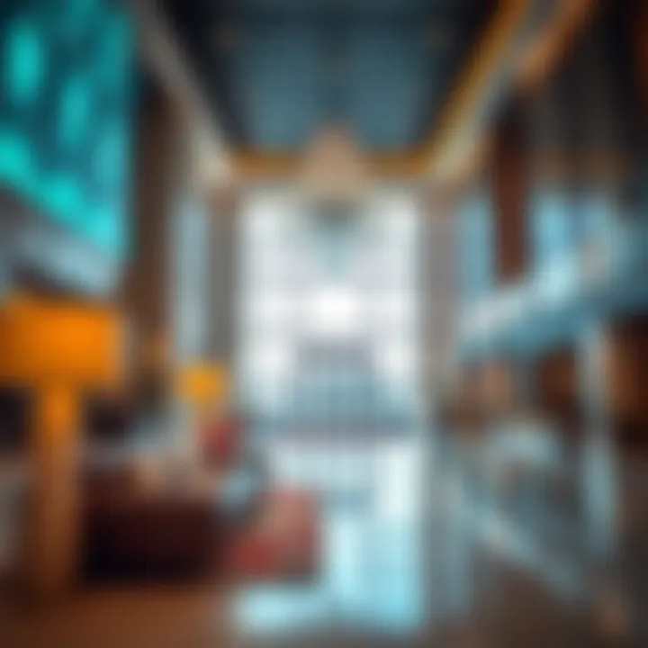 Luxurious lobby interior of API Tower highlighting elegant design