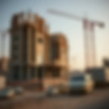 Construction site highlighting the development progress of Arabian Ranches 3