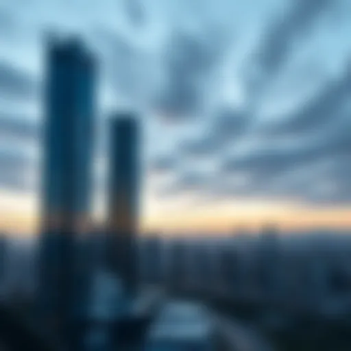 A stunning skyline showcasing modern towers