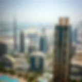 A panoramic view of Dubai's skyline showcasing iconic buildings