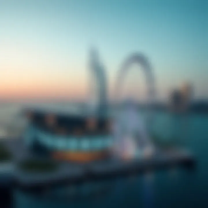 The iconic observation wheel at Blue Water Island