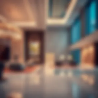 Elegant Lobby Design of Damac Maison Privé Luxurious lobby at Damac Maison Privé showcasing modern design