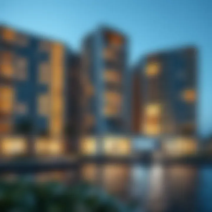Architectural design of a luxury residential complex on Deira Islands
