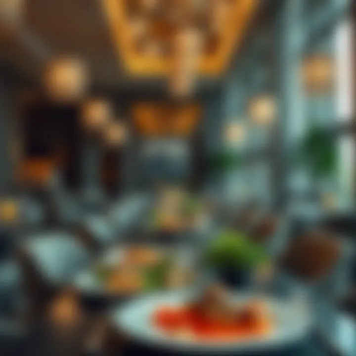 Dining area with exquisite cuisine at DoubleTree by Hilton Hotel & Residences Dubai Al Barsha