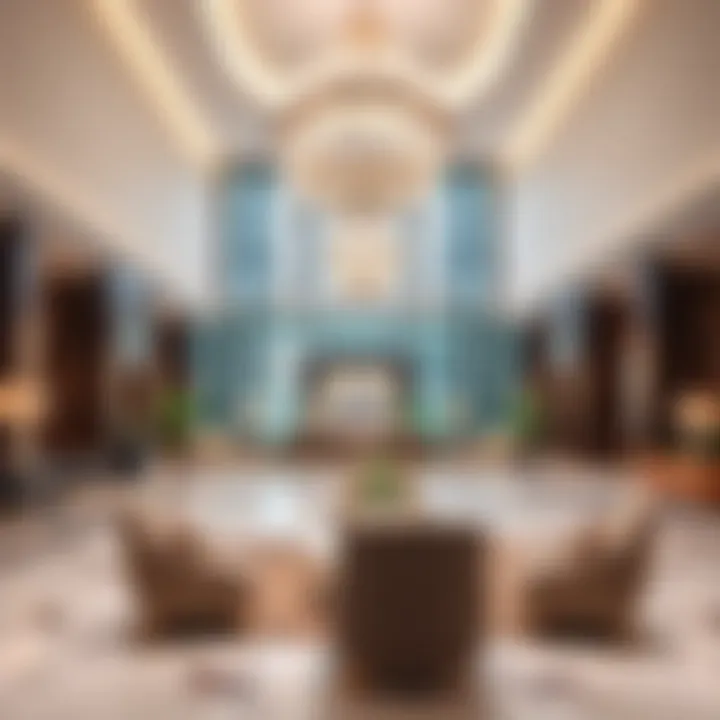Inviting hotel lobby of DoubleTree by Hilton Hotel & Residences Dubai Al Barsha
