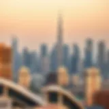 Breathtaking skyline view of Downtown Dubai showcasing iconic structures