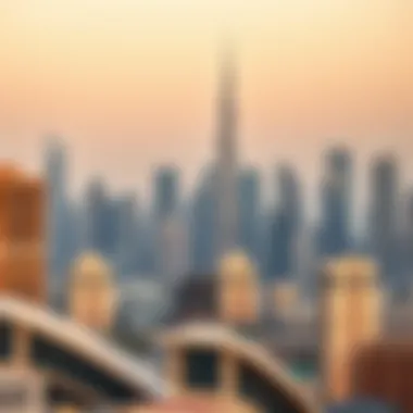 Breathtaking skyline view of Downtown Dubai showcasing iconic structures