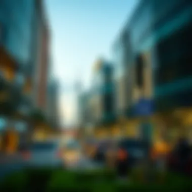 Business district near the Dubai Airport Freezone