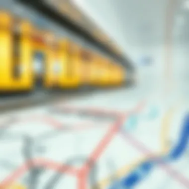 Map highlighting the Dubai Airport Freezone Metro lines