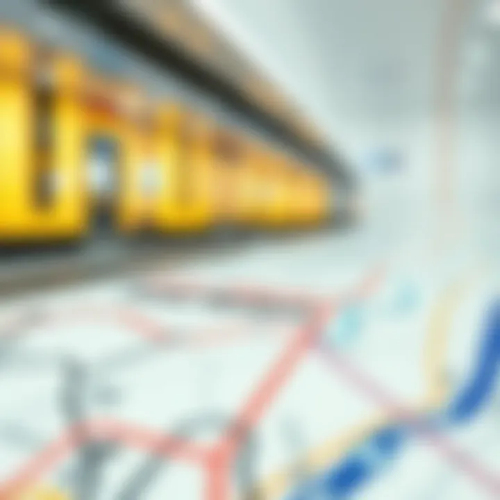 Map highlighting the Dubai Airport Freezone Metro lines