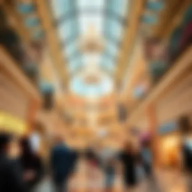 Luxurious Dubai Mall interior with shoppers